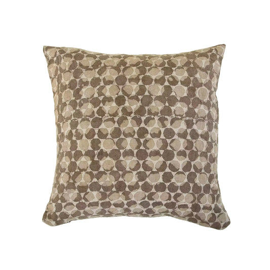 Taupe Circle Cushion Cover