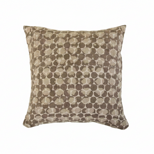 Taupe Circle Cushion Cover