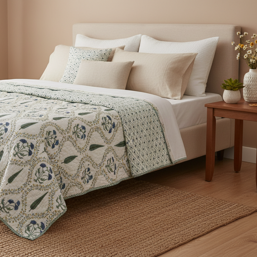 Bluebell Bloom Reversible Quilt
