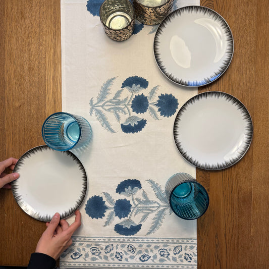 Jodhpur Breeze Indigo Table Runner