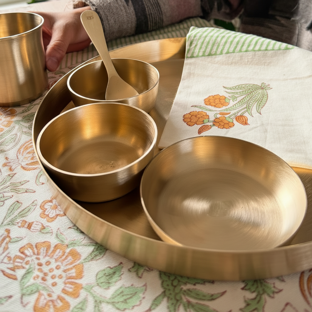 6 Piece Bronze Dinner Set