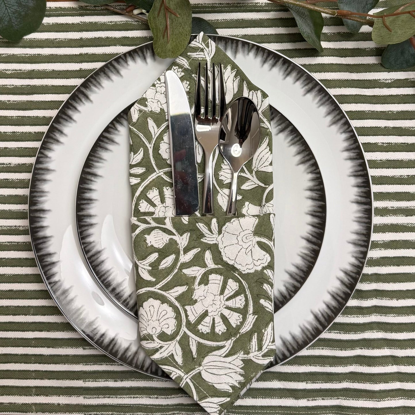 Evergreen Stripe Placemats