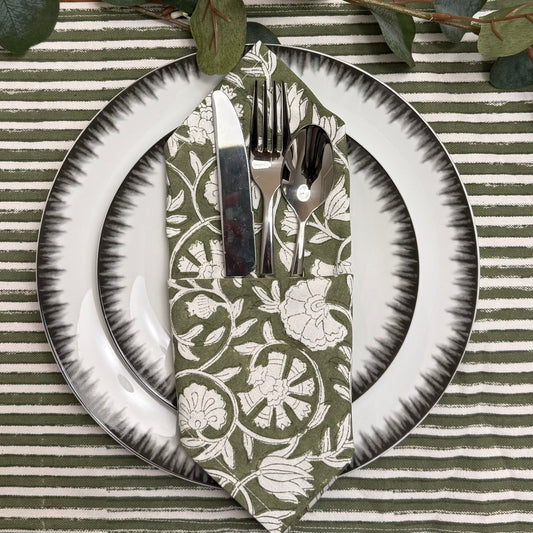 Evergreen Stripe Placemats