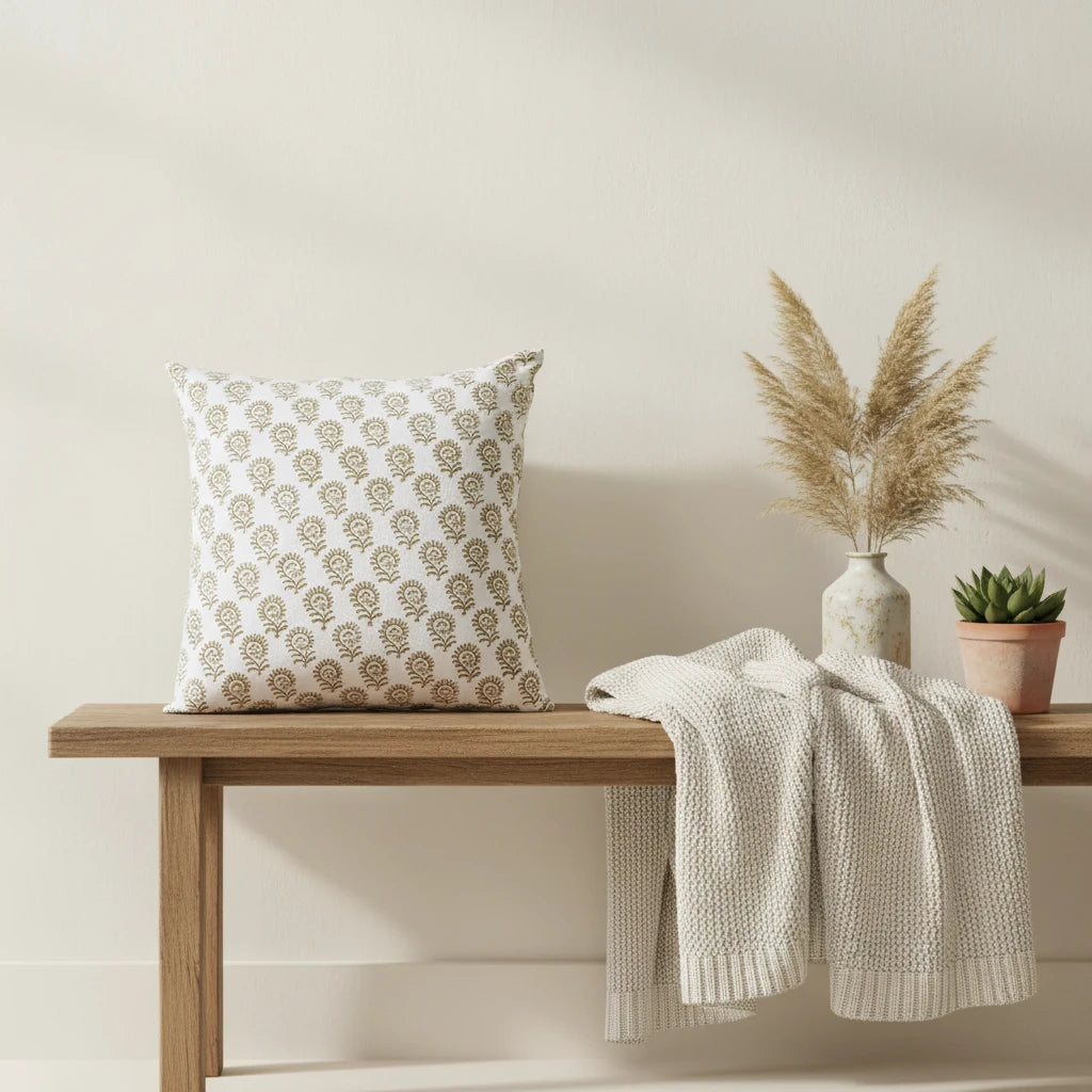 Mustard Meadow Cushion Cover