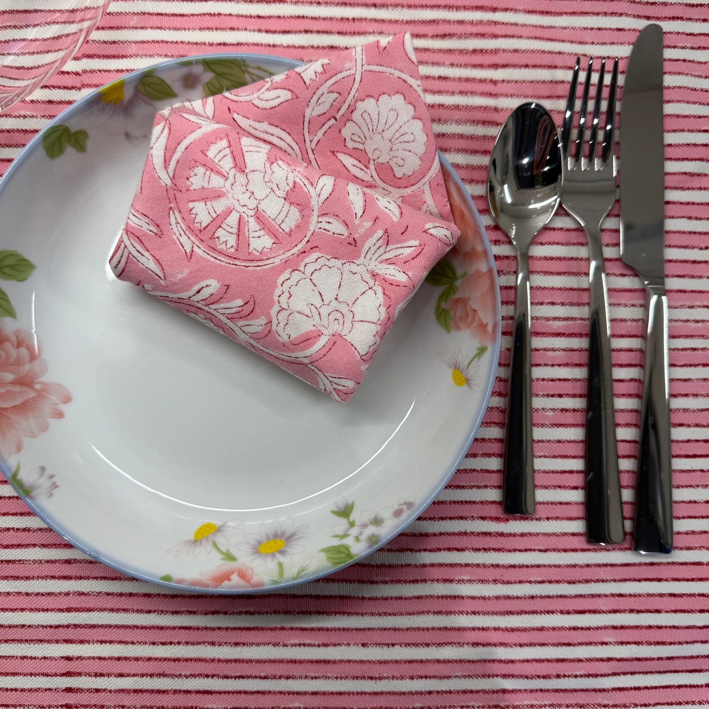 Pink Stripe Placemats